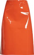 FERRAGAMO Patent Leather Pencil Skirt