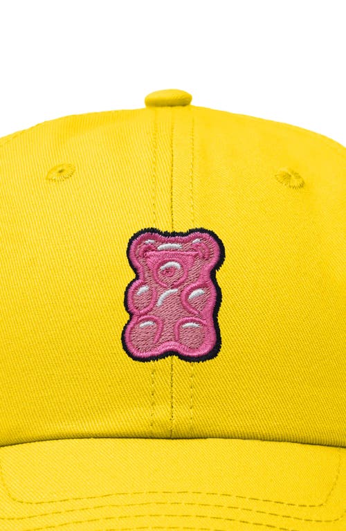 Dalix Pink Gummy Embroidered Casual Cap In Gold