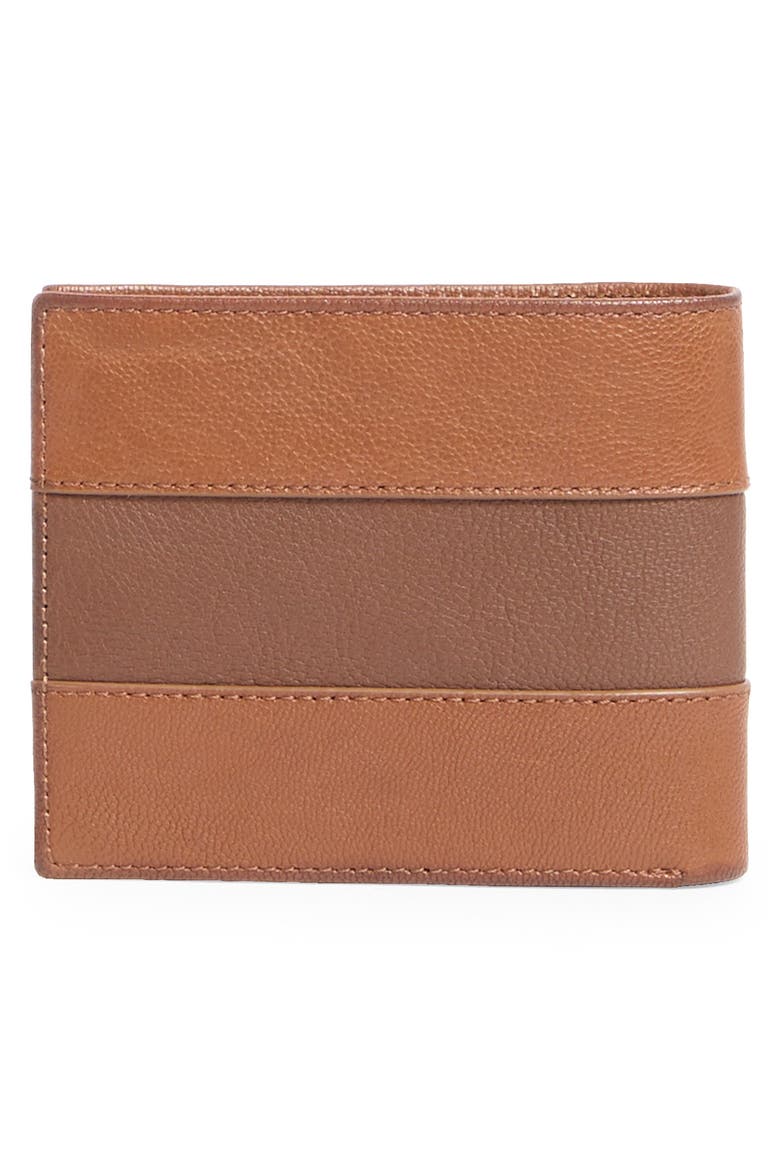 Mulholland Leather Slimfold Wallet, Alternate, color, BROWN/ TAN