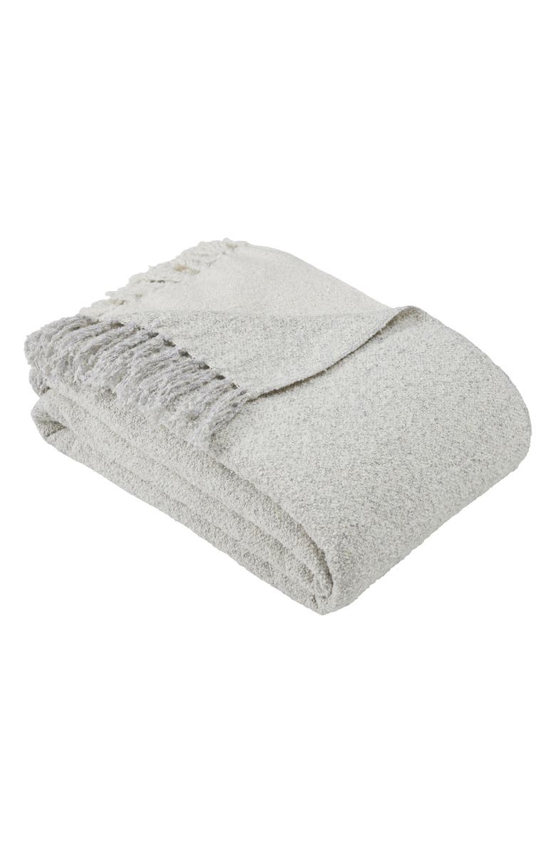 VCNY HOME Kiawah Plush Throw Blanket, Main, color, Beige/ White