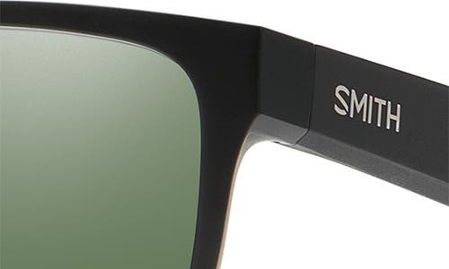 Smith Lowdown Xl 2 60mm Chromapop™ Polarized Square Sunglasses In Black/chromapop Gray Green