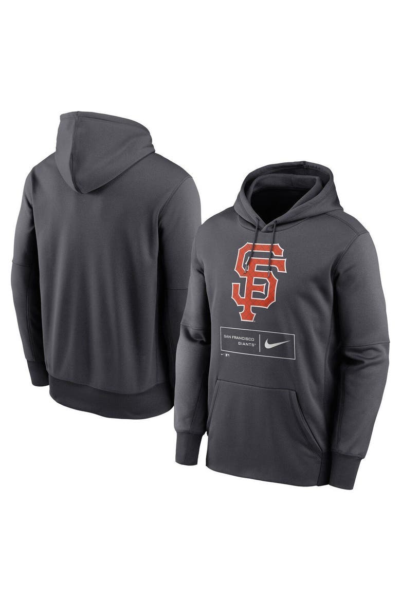 Men's Nike Anthracite San Francisco Giants Season Pattern Pullover Hoodie, Main, color, Anthracite