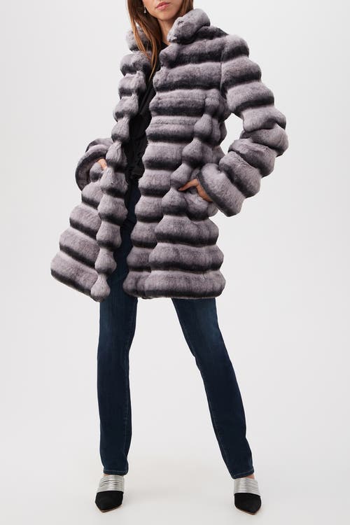 Trina Turk Mikel 2 Faux Fur Coat In Gray