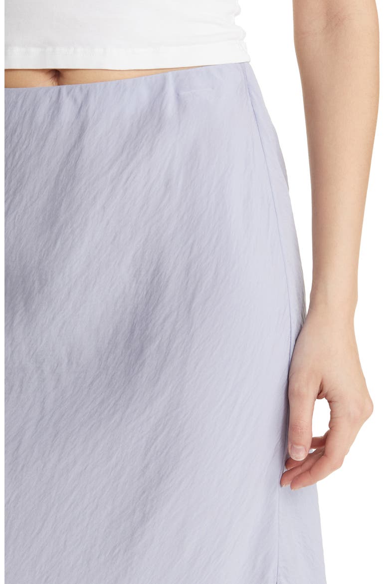 Crinkled Satin Slip Skirt, Alternate, color, DISTANT PERIWINKLE
