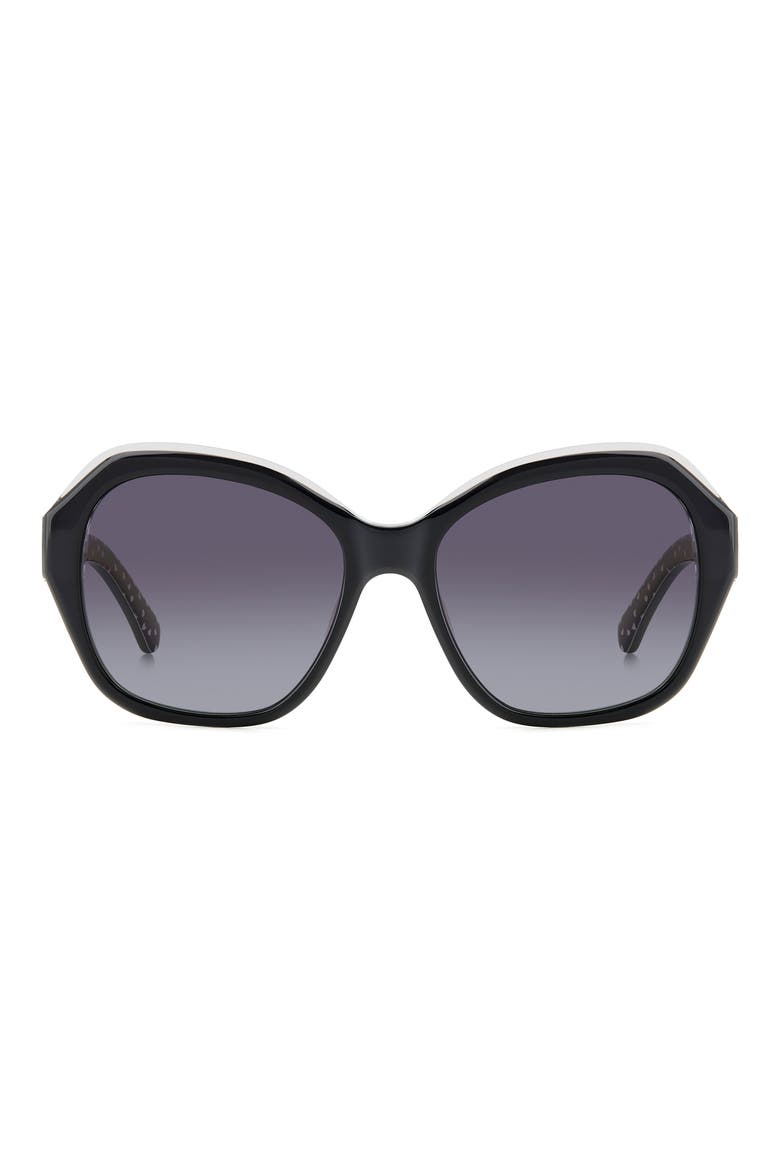 55mm lottie butterfly sunglasses, Main, color, BLACK