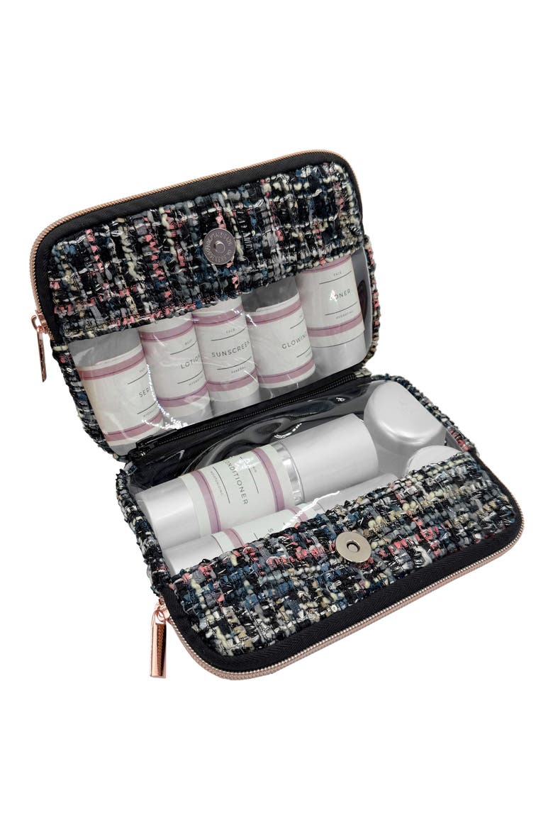 Double Zip Easy View Pouch, Alternate, color, BLACK MULTI