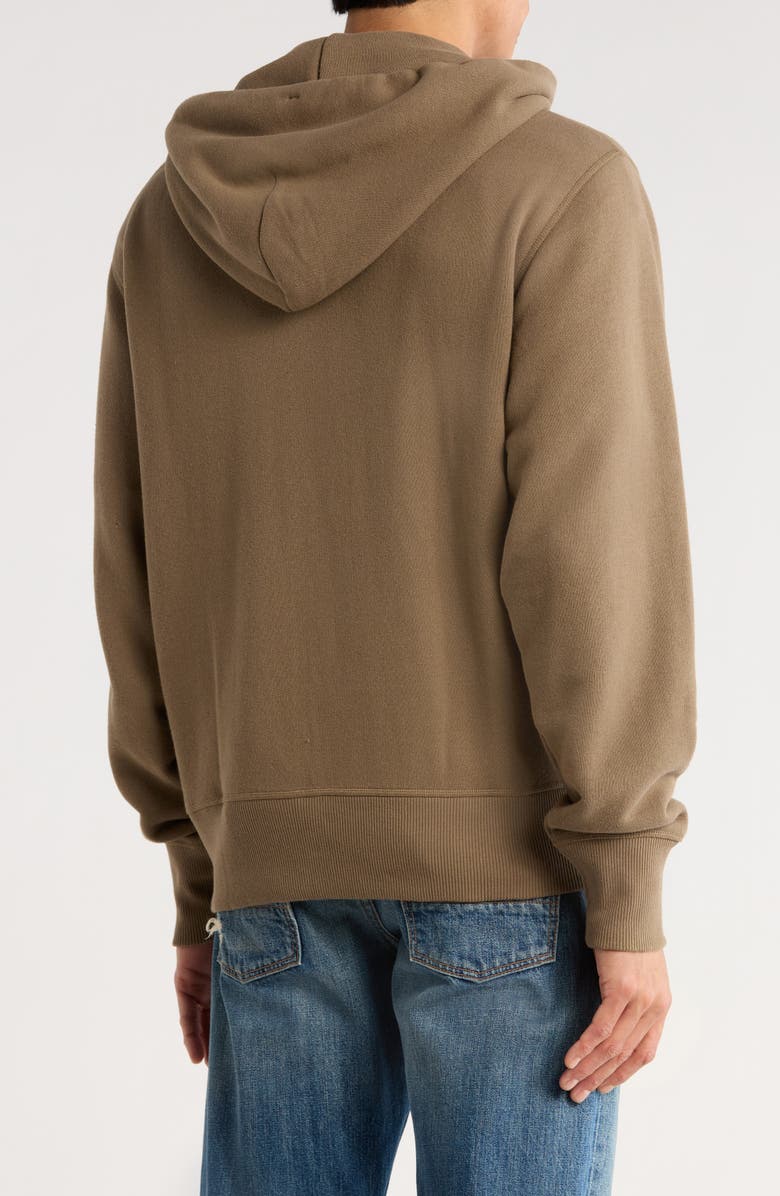 rag & bone Icon Zip Hoodie, Alternate, color, Stone Grey Brown