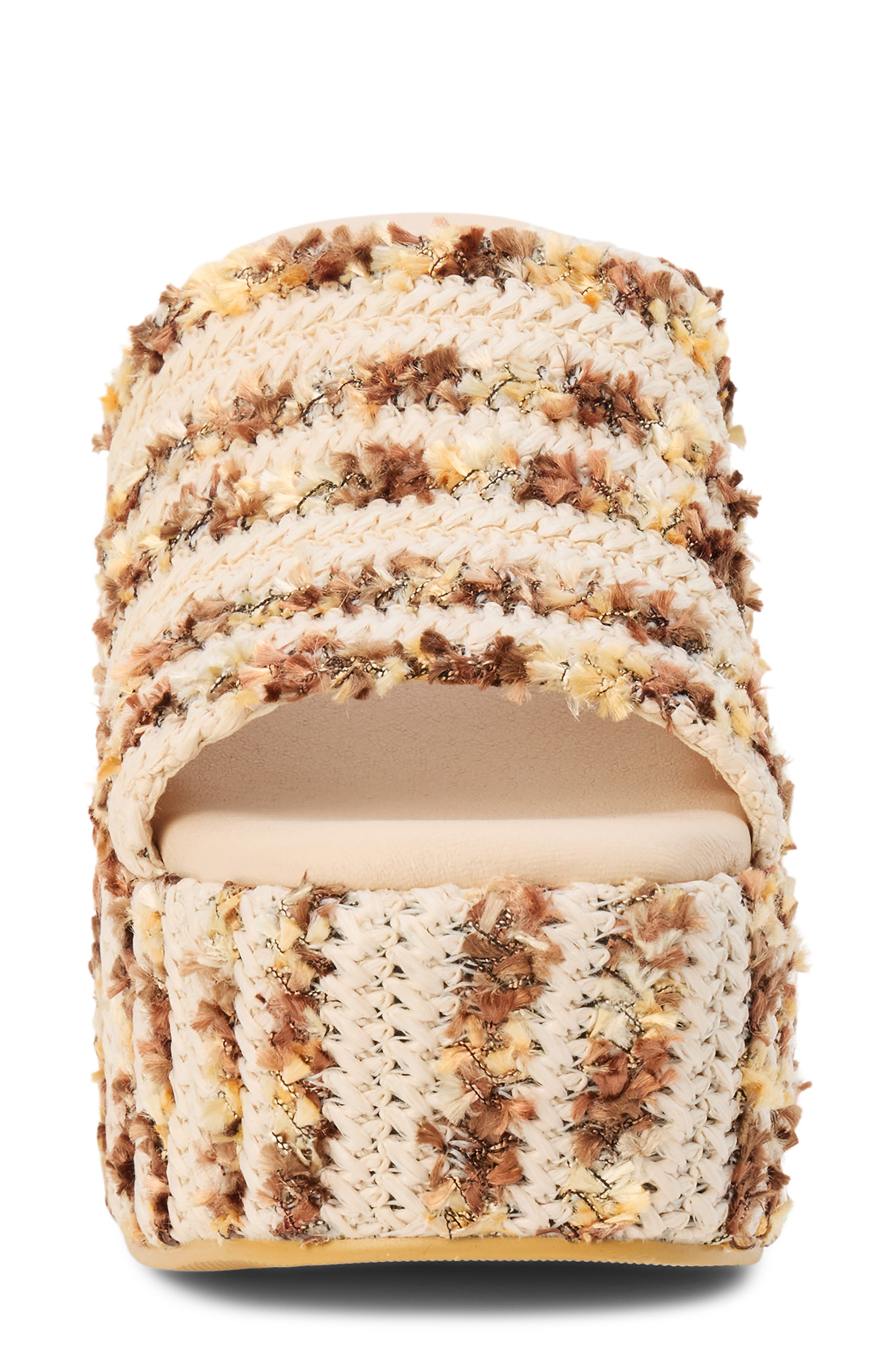 BEACH BY MATISSE Como Platform Sandal, Alternate, color, Natural Multi Raffia