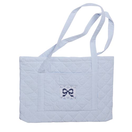 Little English Quilted Tote Bag in Blue Bow at Nordstrom