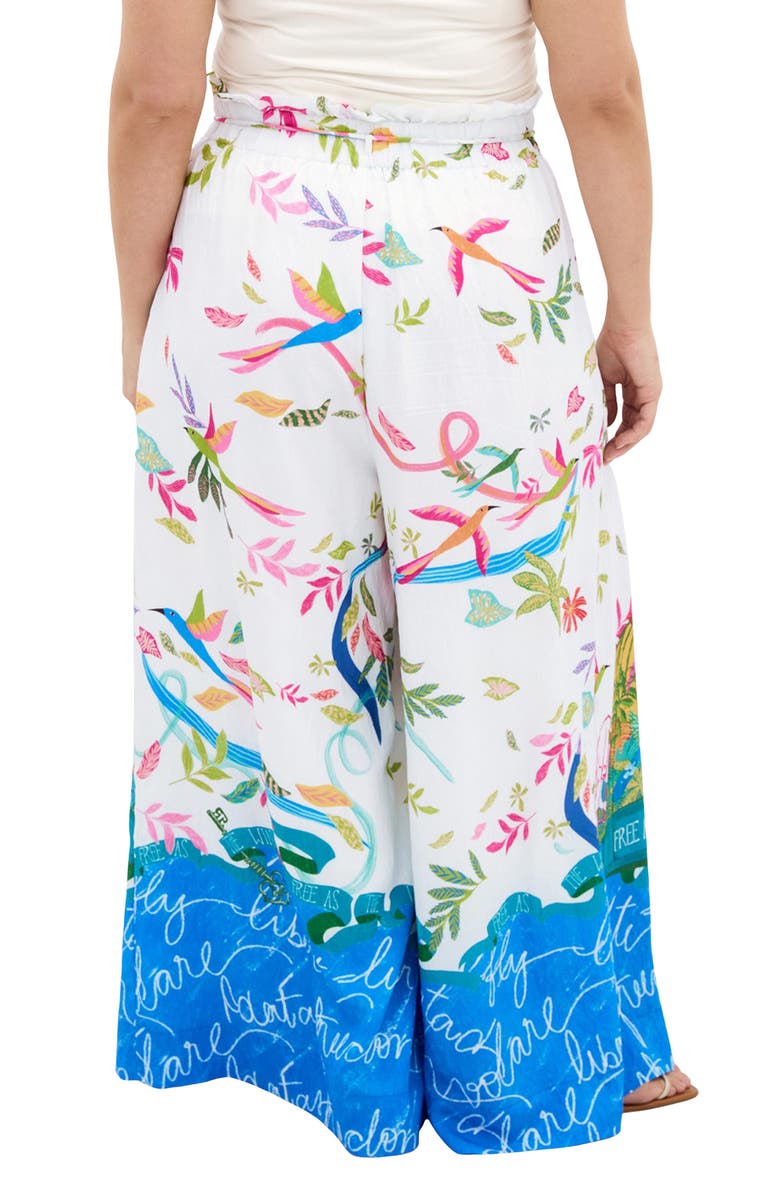 City Chic Free Spirit Paperbag Waist Wide Leg Pants, Alternate, color, 