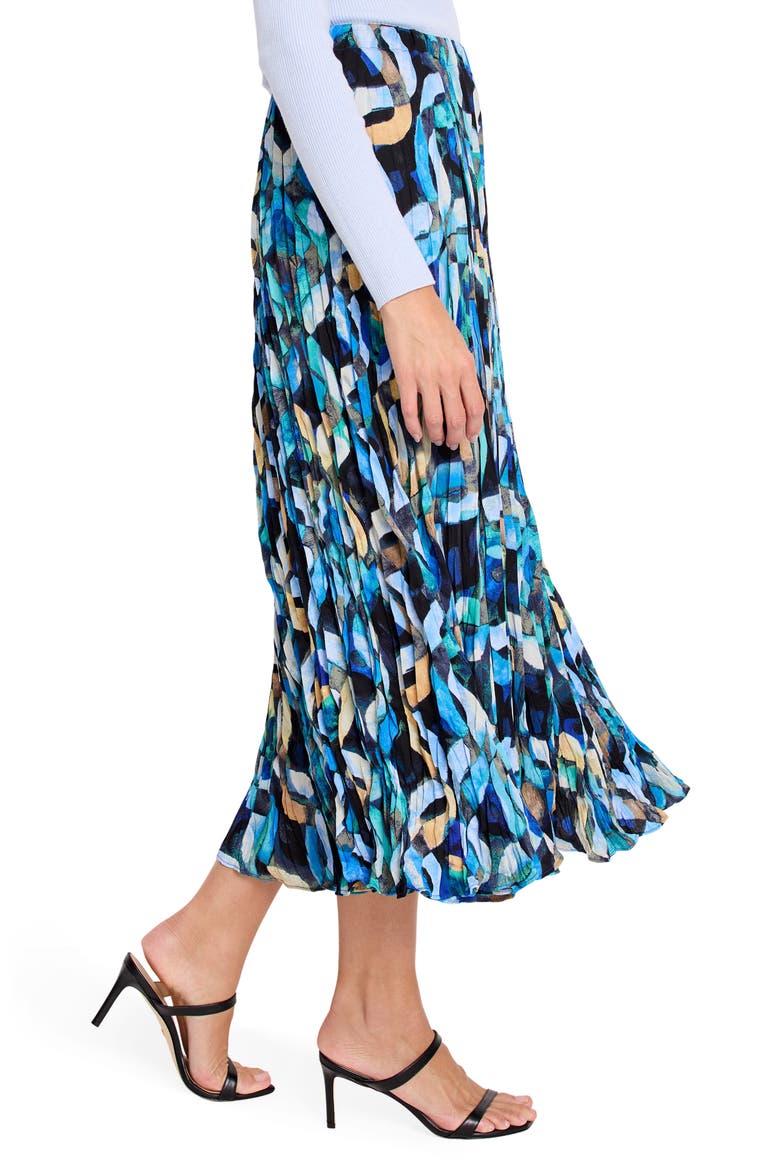 Wave Links Maxi Skirt, Alternate, color, BLUE MULTI