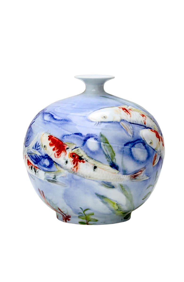 Winward Home Fish Bottle Vase, Main, color, Multicolor