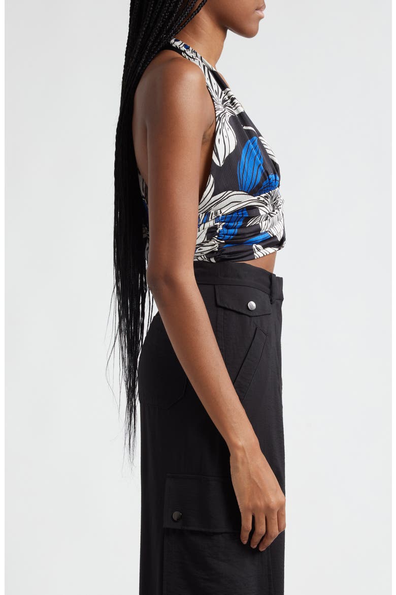 Milan Floral Halter Top, Alternate, color, BLACK LILY PRINT