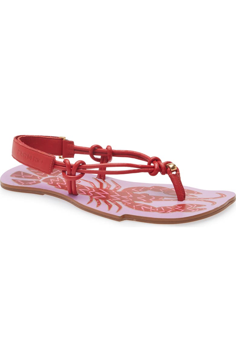 FARM Rio Lobster Slingback Sandal, Main, color, Scarlet And Lilac