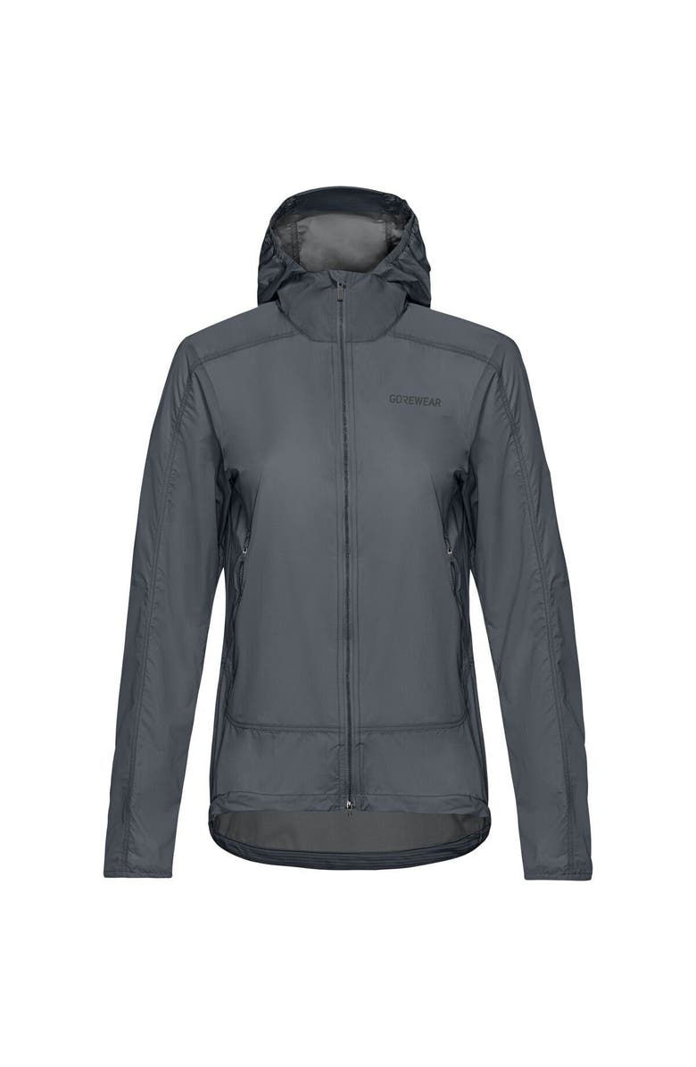 GOREWEAR Fernflow Hooded Windbreaker - Women's, Main, color, Lab Graphite