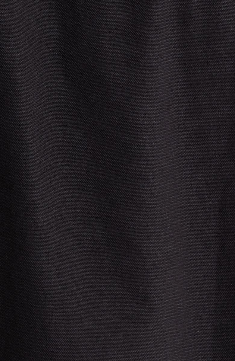 PacSun Process Long Sleeve Zip Front Cotton Denim Shirt, Alternate, color, Black