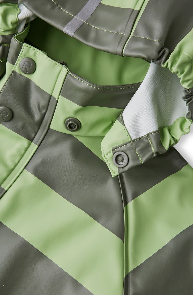 Reima Kids' Stripe Waterproof Raincoat, Alternate, color,