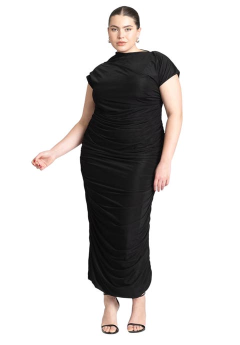 Draped Asym Dress (Plus)