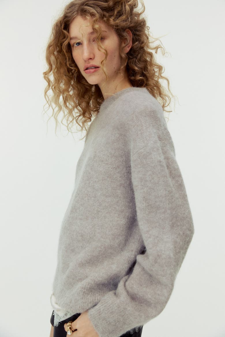 Oversized Alpaca-blend Jumper, Alternate, color, Light taupe melange