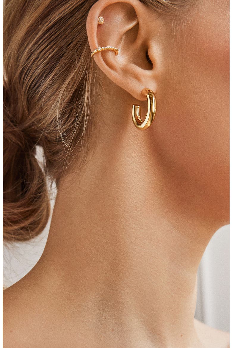 Dalilah Small Hoop Earrings, Alternate, color, GOLD