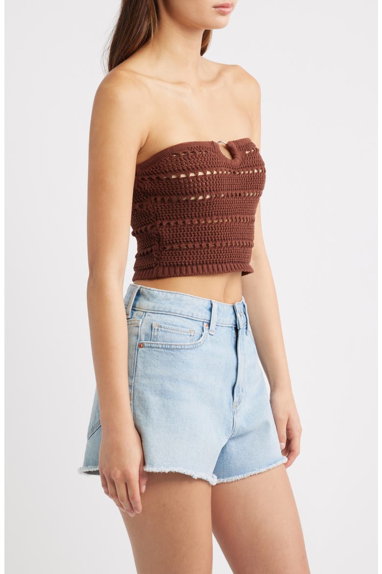 Oriana O-Ring Tube Top, Alternate, color, BROWN