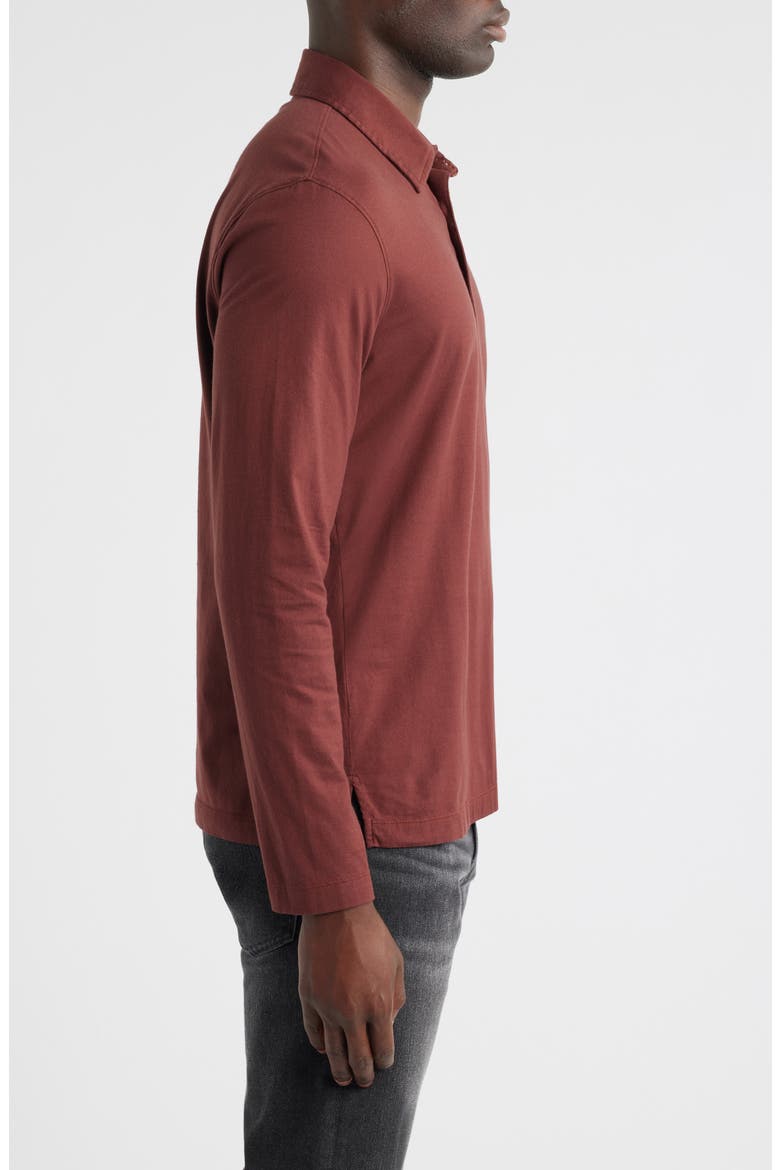 Bryce Long Sleeve Polo, Alternate, color, CRANBERRY