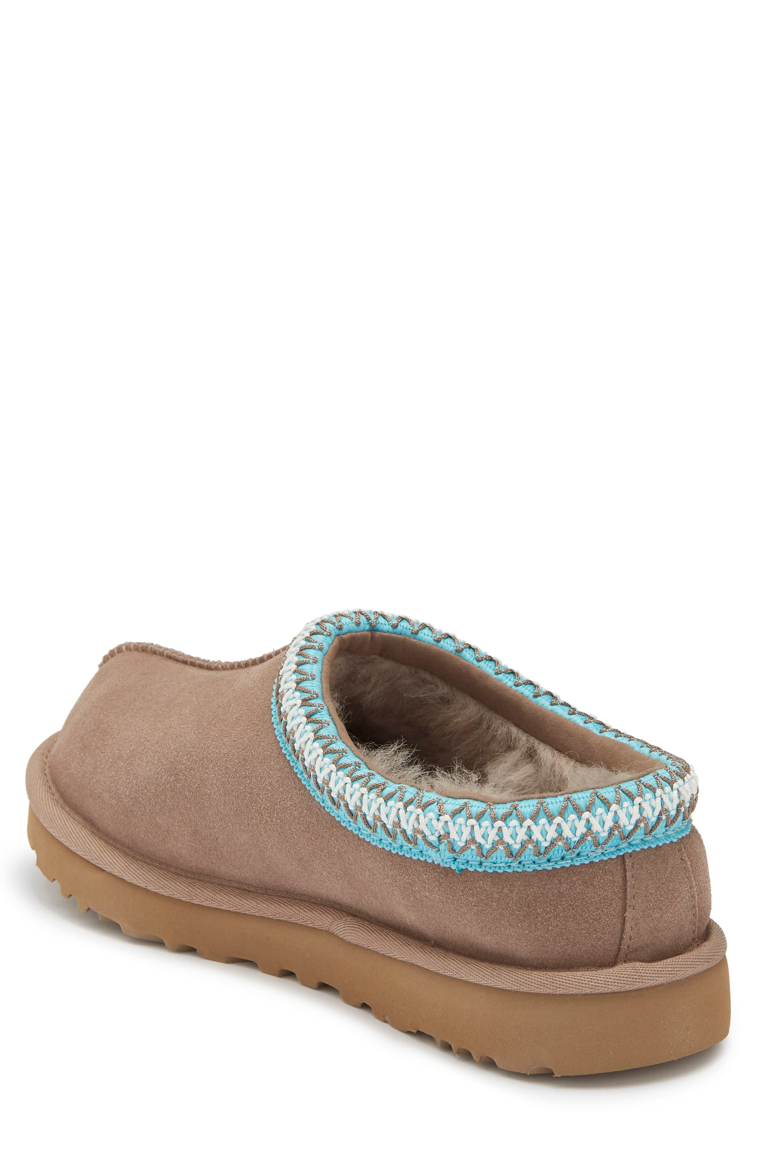 Tasman II Genuine Shearling Lined Slipper, Alternate, color, CARIBOU / SAPPHIRE ICE