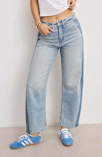 Good American Good Standard Mid Rise Ankle Barrel Jeans
