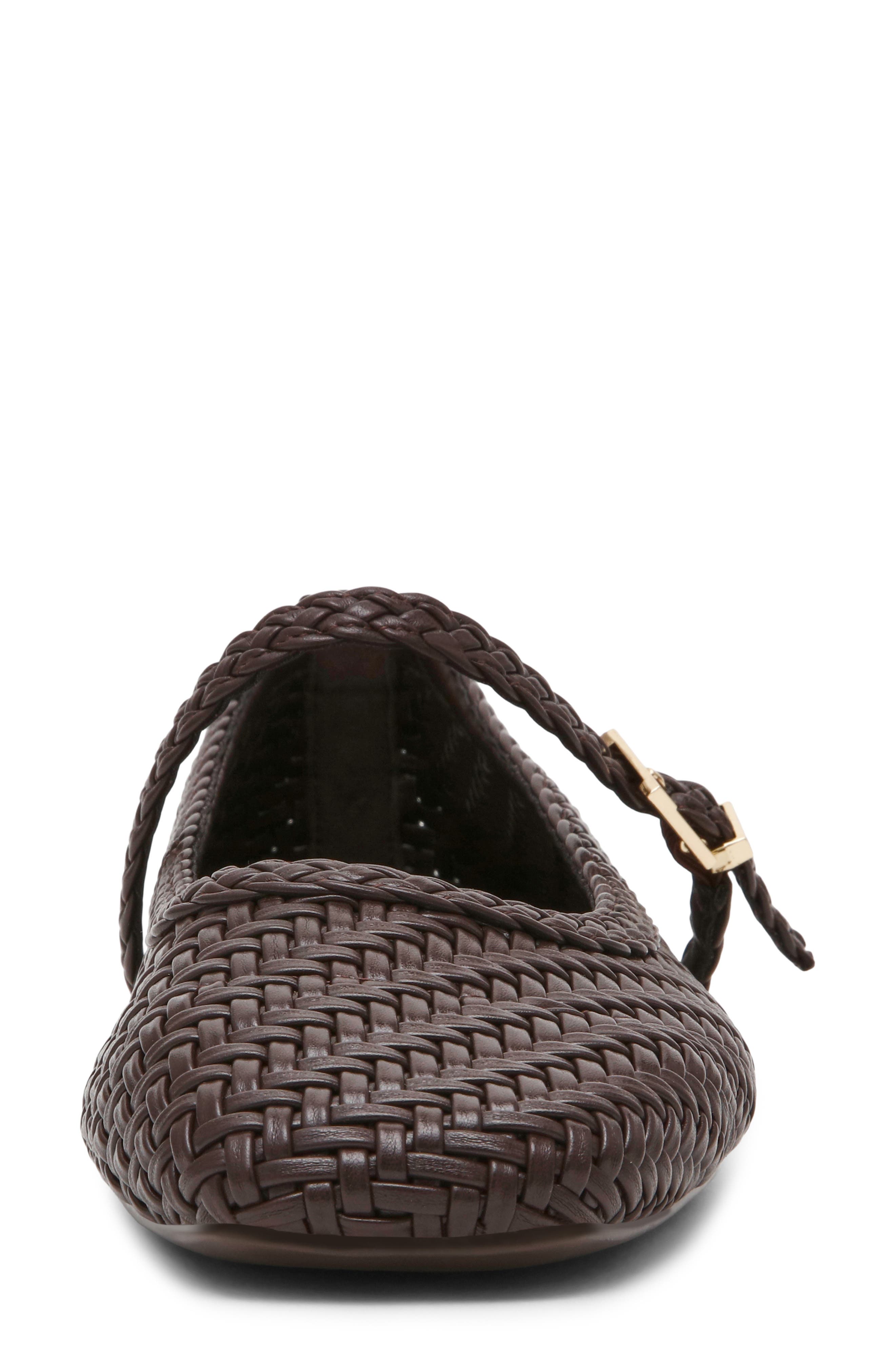 Fabesian Mary Jane Flat, Alternate, color, BROWN