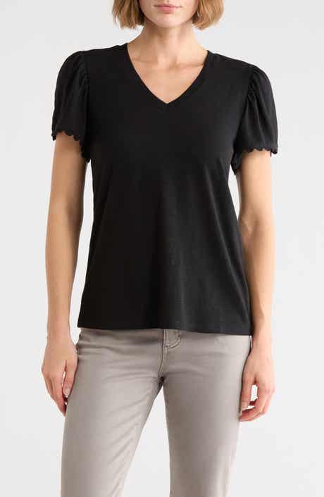 Caslon® Scallop Trim T-Shirt