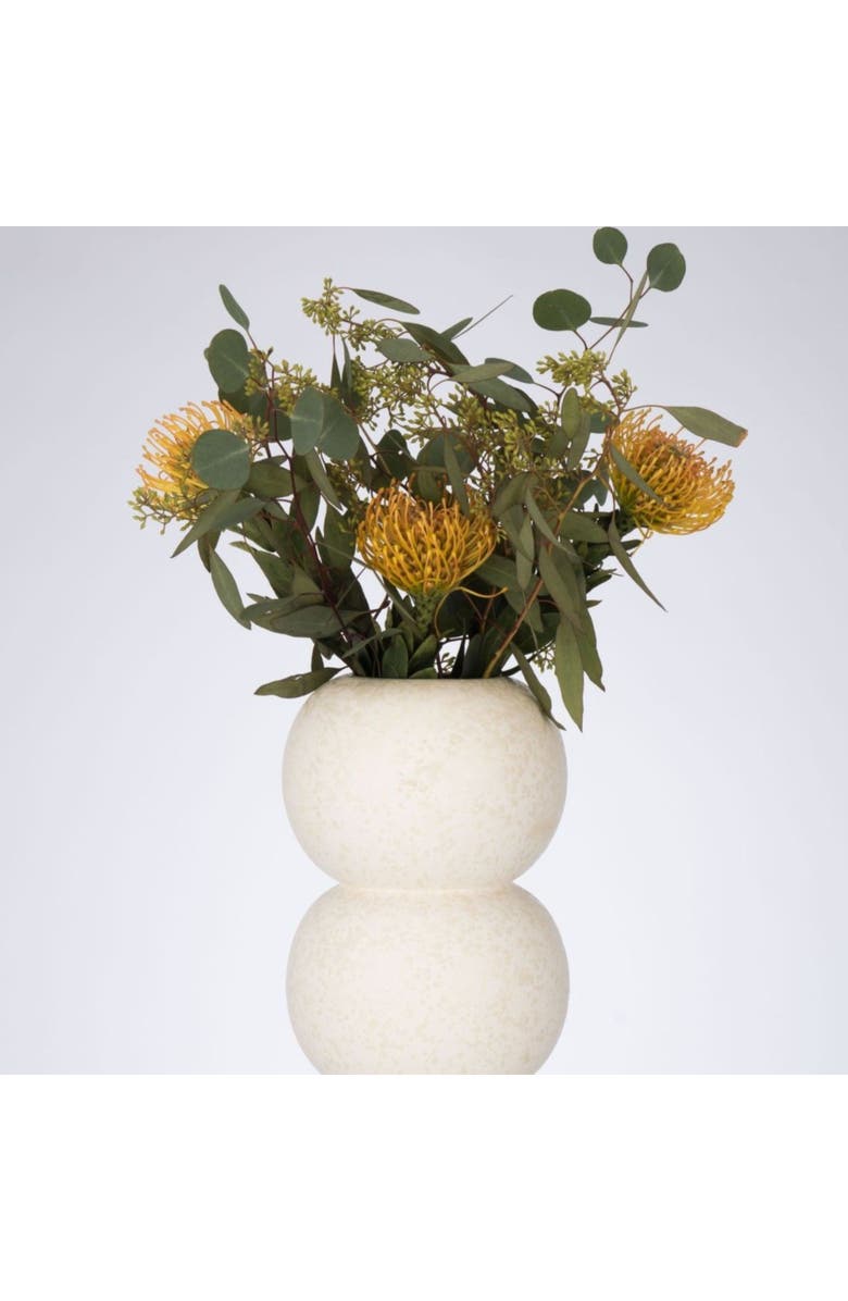 DinaDecor Stacked & Chic Vase, Alternate, color, White
