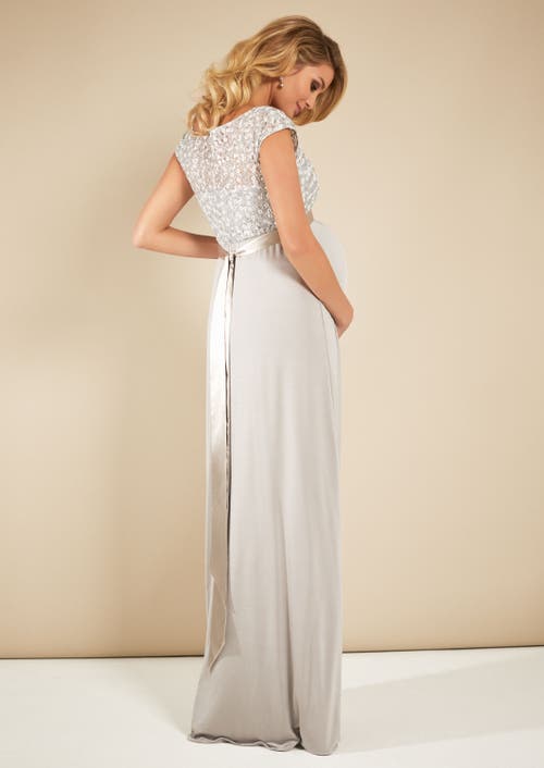 Tiffany Rose Maternity Mia Maternity Gown In Gray