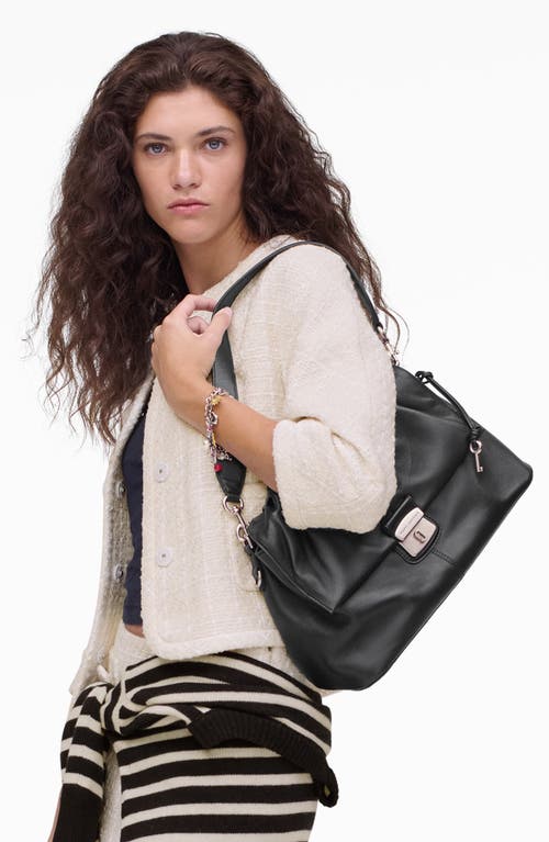 Marc Jacobs The Cristina Messenger Leather Shoulder Bag In Black