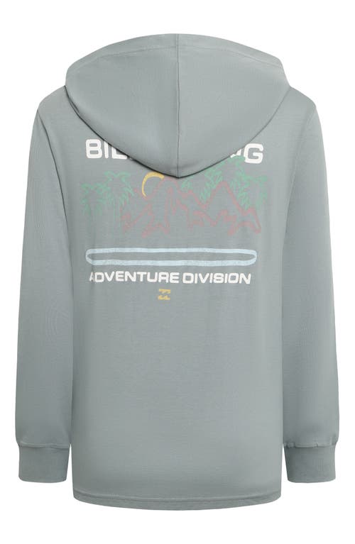 Billabong Kids' Coastal Range Hooded Long Sleeve T-shirt In Blue