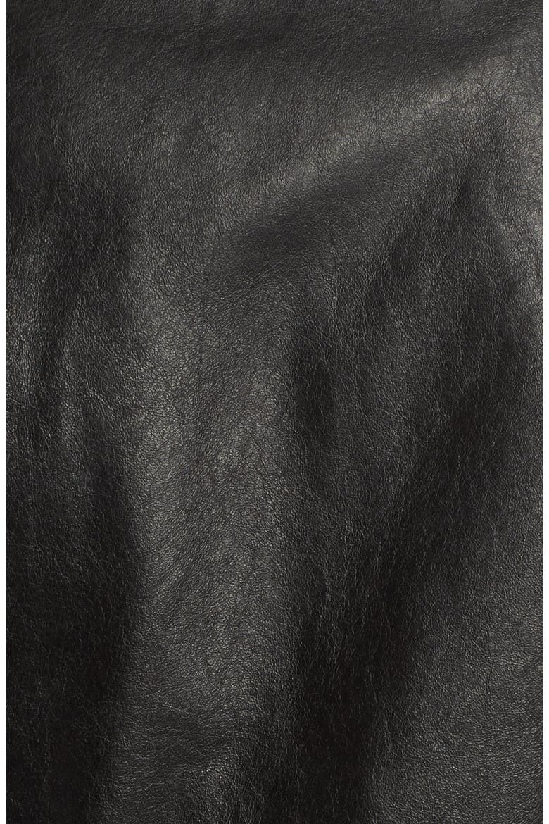 Boyfriend Leather Jacket, Alternate, color, BLACK