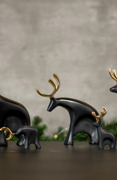 Nambe Mini Prancer Reindeer Figurines, Set Of 3 In Black