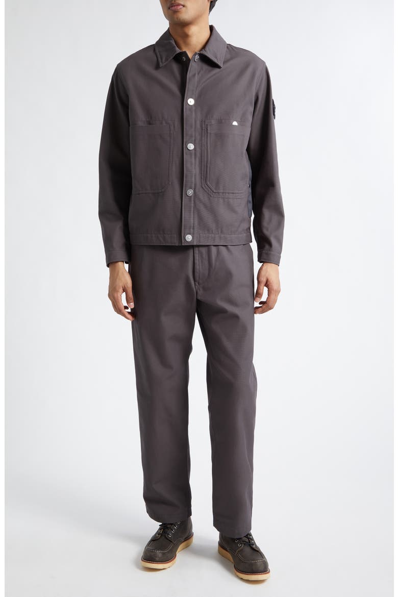 Straight Leg Cotton Twill Pants, Alternate, color, CHARCOAL