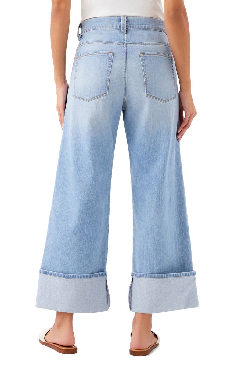 Karen Kane Cuffed Crop Jeans, Alternate, color, Denim