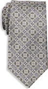 Oak Hill Premium by DXL Big & Tall Vintage Medallion Silk Tie