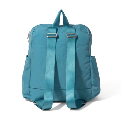 Baggallini Carryall Packable Backpack In Seaside Blue