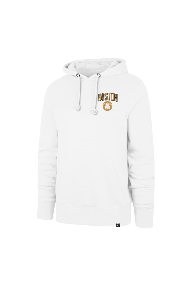 Men's '47 White Boston Celtics 2025/26 City Edition Jab Step Headline Hoodie, Alternate, color, White