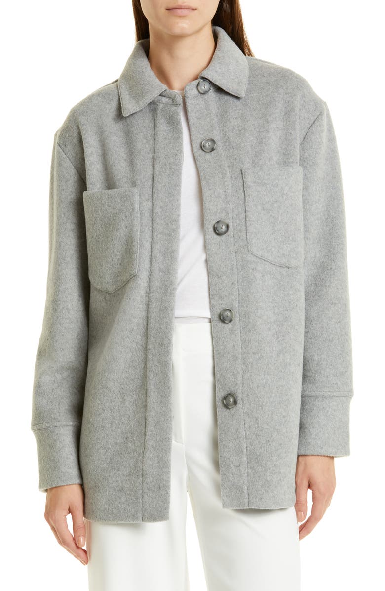 Vince Oversize Cotton Blend Shirt Jacket, Main, color, 