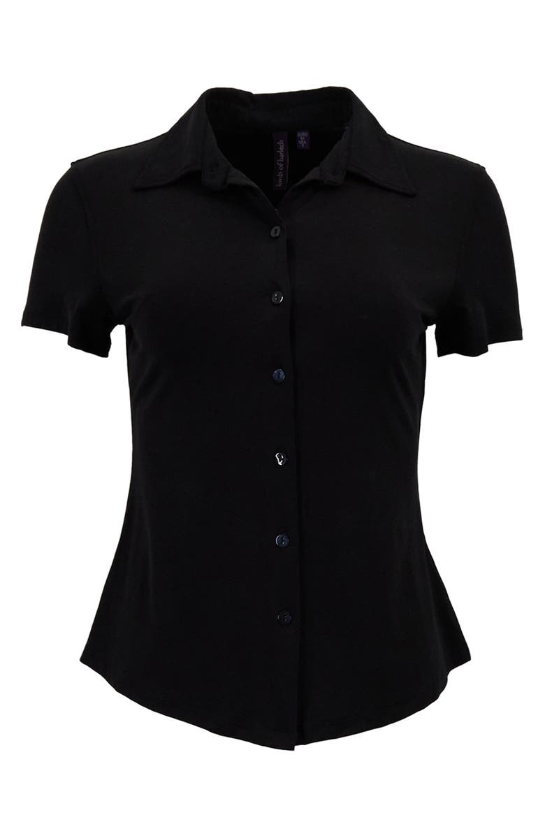 Lords of Harlech Womens Printed Button-Up Shirt, Main, color, Black
