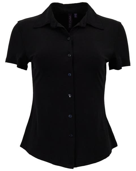 Womens Printed Button-Up Shirt