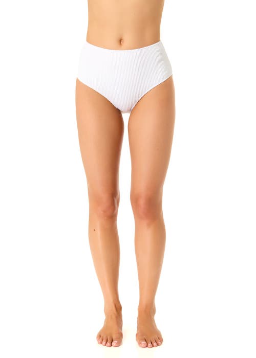 ANNE COLE LIVE IN COLOR TEXTURED HIGH WAIST SWIM BOTTOM