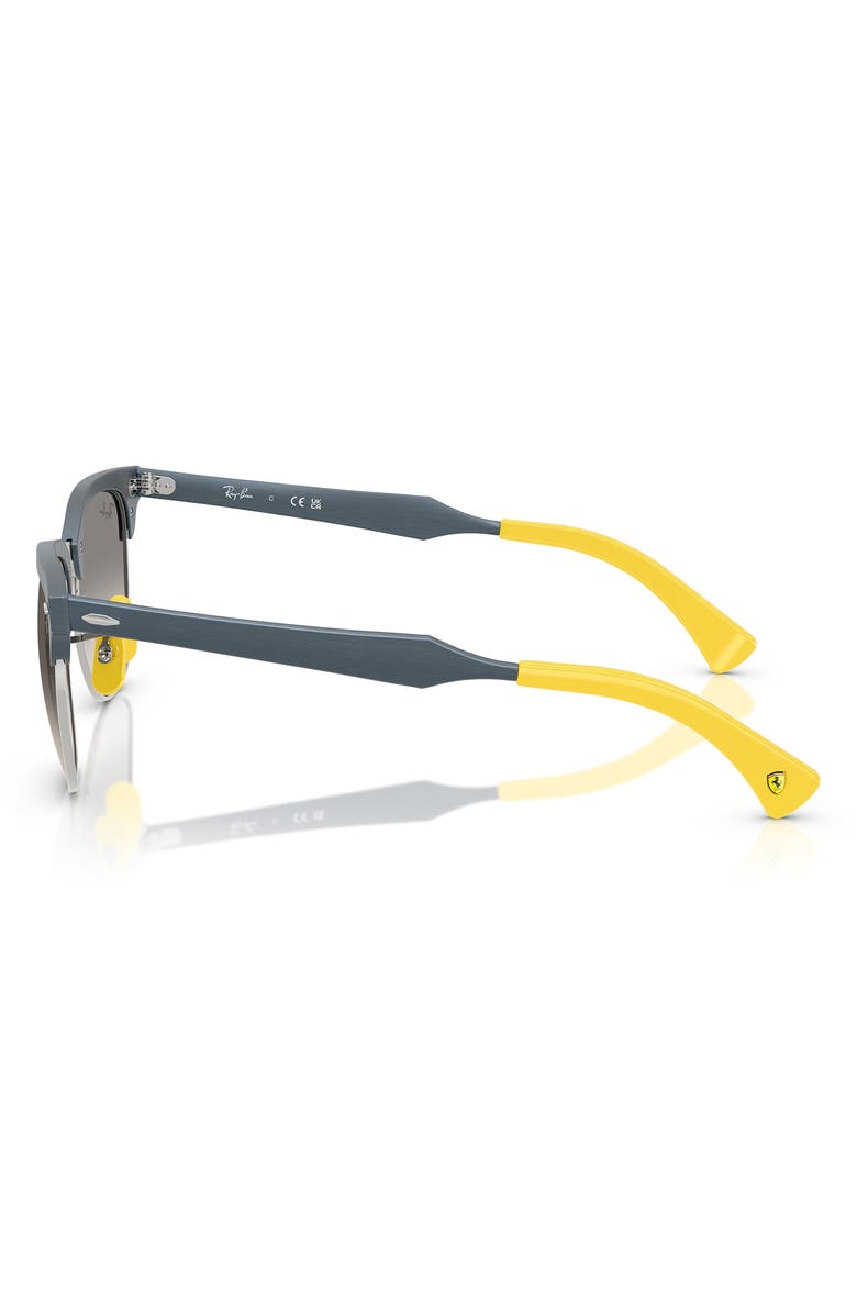 Ray-Ban 60mm Scuderia Ferrari Clubmaster Polarized Sunglasses, Alternate, color, Grey Gradient