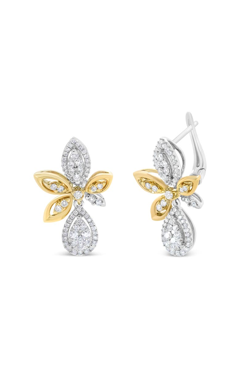 Haus of Brilliance 14K Gold 1.00 Cttw Diamond Teardrop Drop Dangle Earrings, Main, color, Yellow