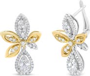 Haus of Brilliance 14K Gold 1.00 Cttw Diamond Teardrop Drop Dangle Earrings