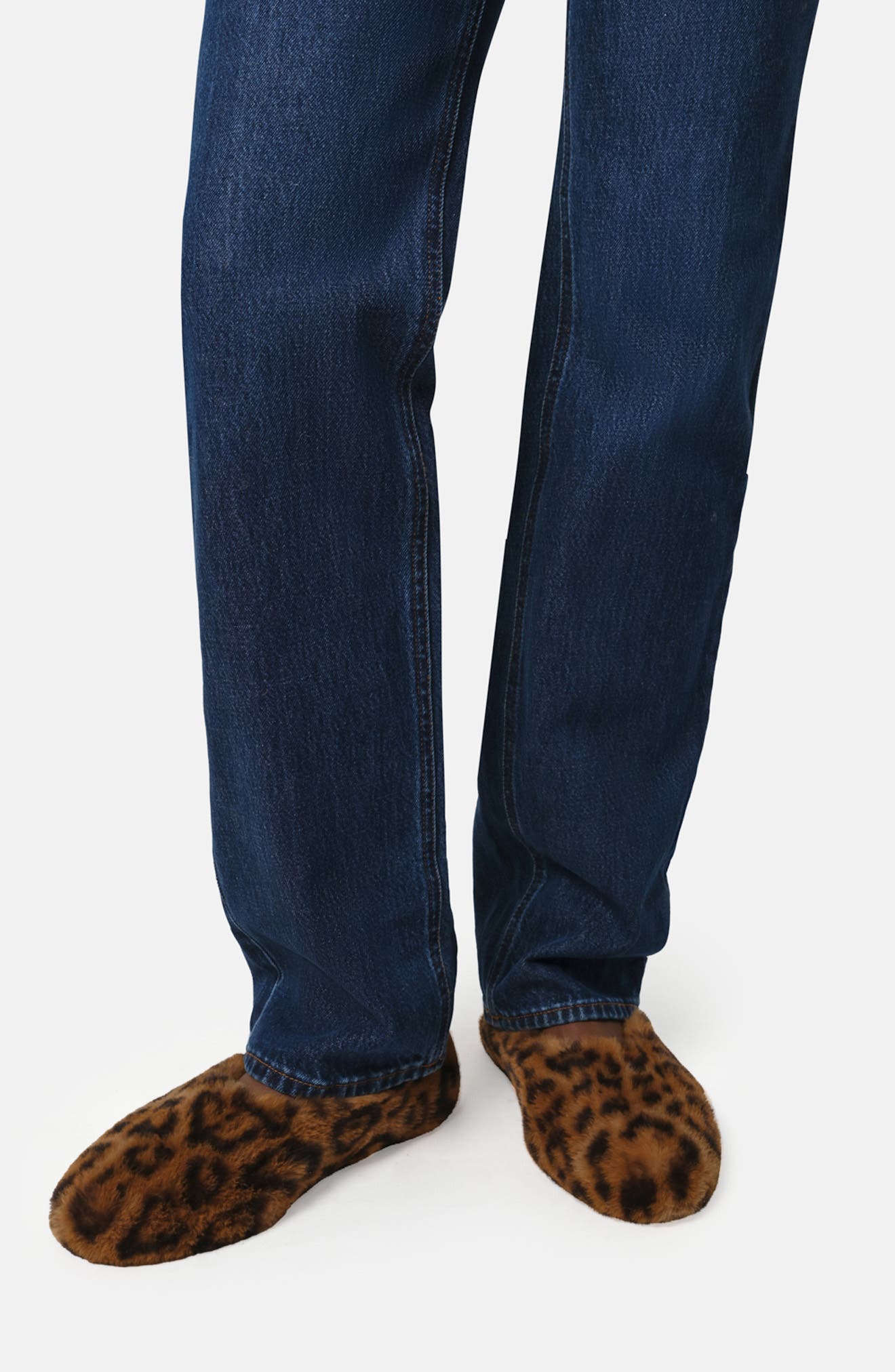 Apparis Magda Faux Fur Slipper, Alternate, color, Leopard