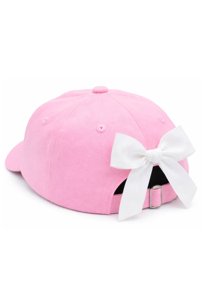 Touch Down Bow Baseball Hat, Alternate, color, Pink